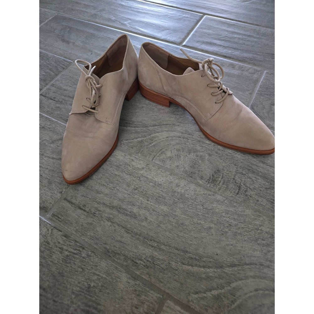 Frye Womens Erica‎ Oxford Taupe Suede Lace Up Dress Shoes 3471009-TPE Size 10M